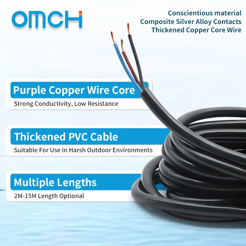 OMCH Float Switch Liquid Level Sensor Float Flow Switch Contactor Sensor 2m 3m 4m 5m 10m 15m For Water Towers And Tanks