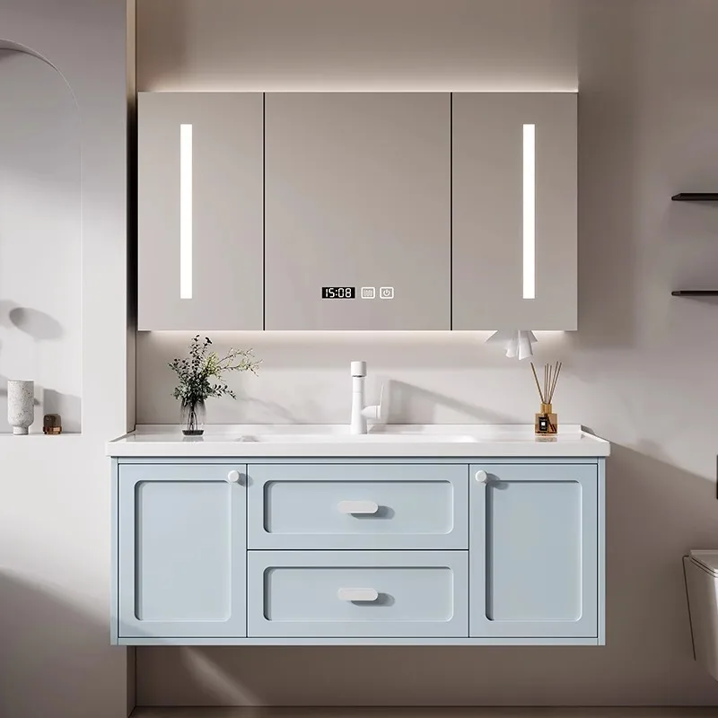 الحديثة ماكياج خزانة حمام أدراج بالوعة العائمة الحد الأدنى خزانة الغرور المنظم Mobiletto Bagno أثاث الغرفة