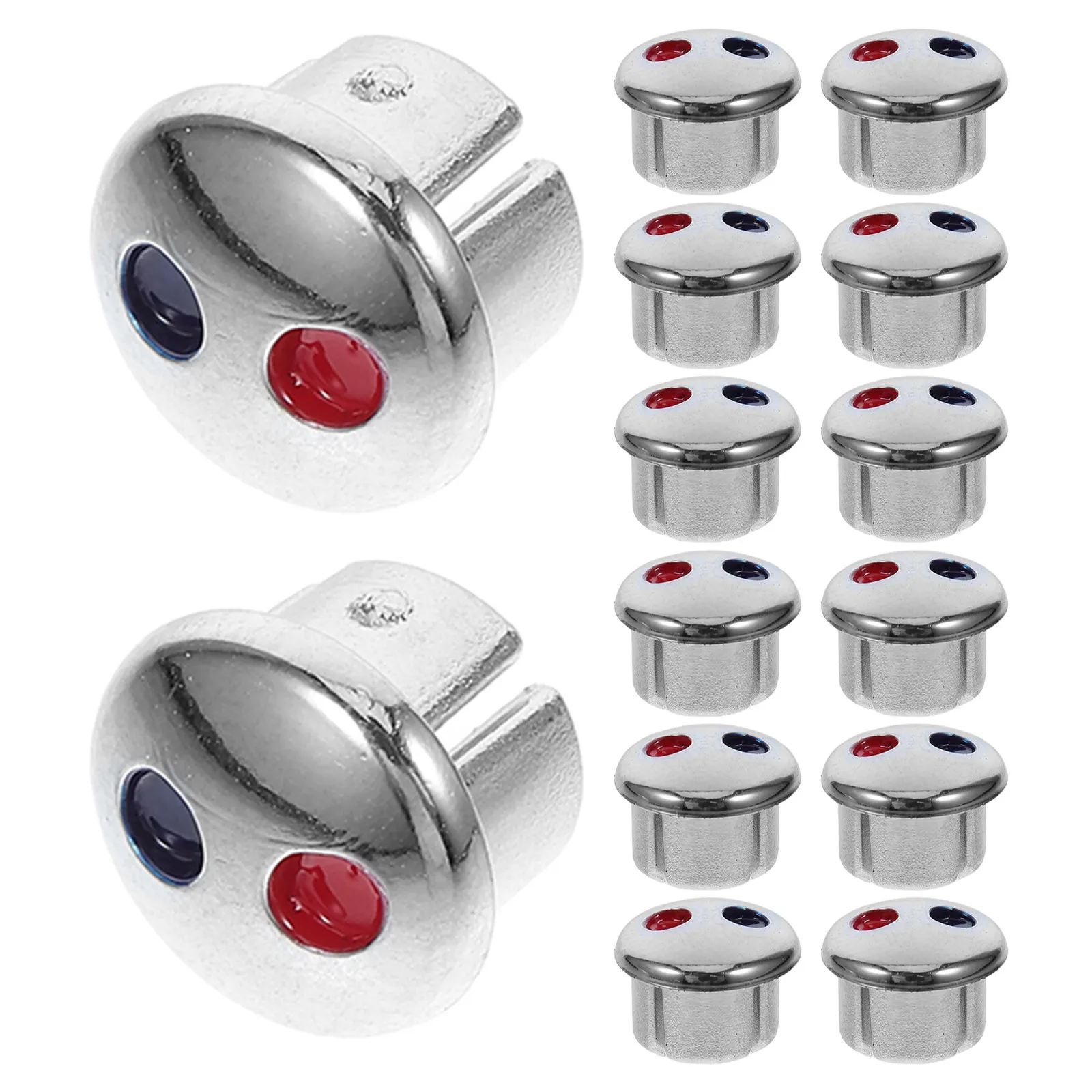 30Pcs Hot Cold Water Faucet Indicator 6.7mm Red Blue Hot Cold Faucet hole Plug Tag Handle Cover Button For Bathroom Kitchen Sink