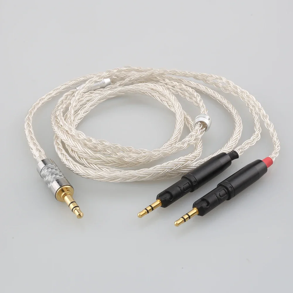 HiFi 6.5mm 2.5mm 3.5mm XLR 4.4mm 16 Core OCC Silver Plated Braided Earphone Headphone Cable For ATH-R70X