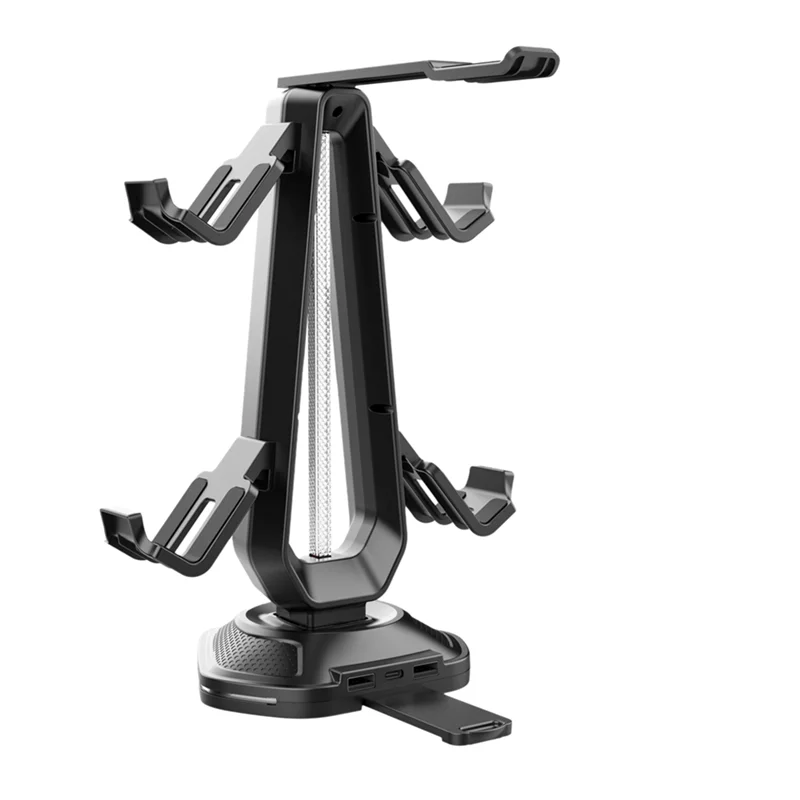 a99e-rgb-照明ゲーミングコントローラーヘッドセットスタンドデュアル-usb-充電ポートデスクホルダー多機能