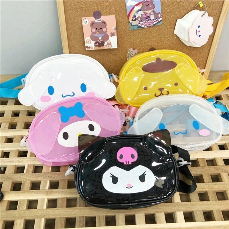 

Sanrio диагональная Милая прозрачная железная сумка карамельного цвета универсальная Повседневная Студенческая сумка