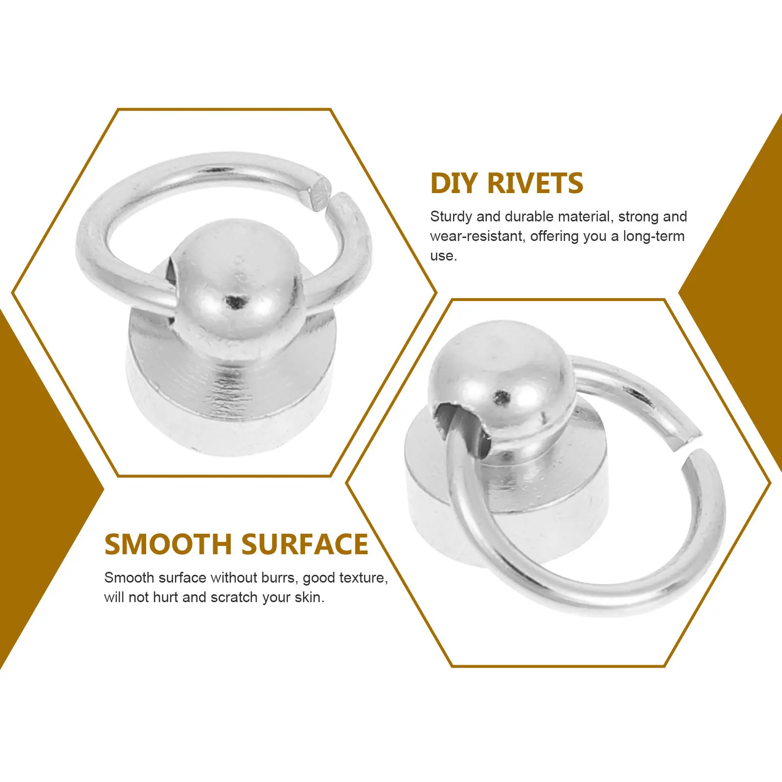 20Sets DIY Purse Bag Buttons Phone Case Rivets Fasteners Leathercraft Materials Sturdy Wear-Resistant Studs for Craft Shoes view 5