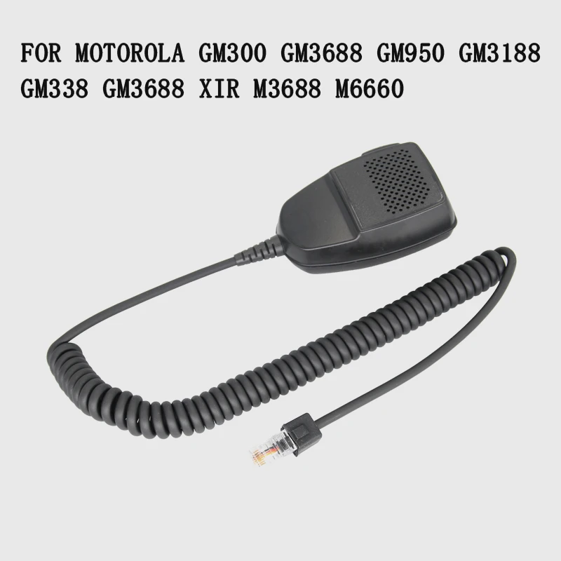 

8-контактный динамик, микрофон, двустороннее радио, ручной микрофон для Motorola Walkie Talkie GM300 GM338 CDM750 GM950, автомобильное мобильное радио HMN3596A