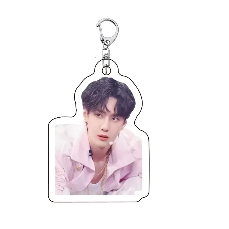 Wang Yibo Acrylic Keychain Pendant Handsome Actor Singer Pendant Cute Idol Charm Creative Gift for Fans Bag Decor Collectible