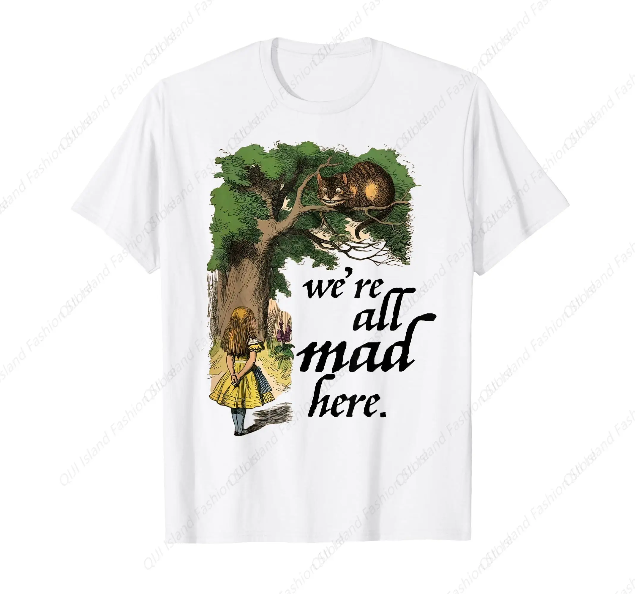 

Wonderland and the Cheshire Cat We're all mad here T-Shirt