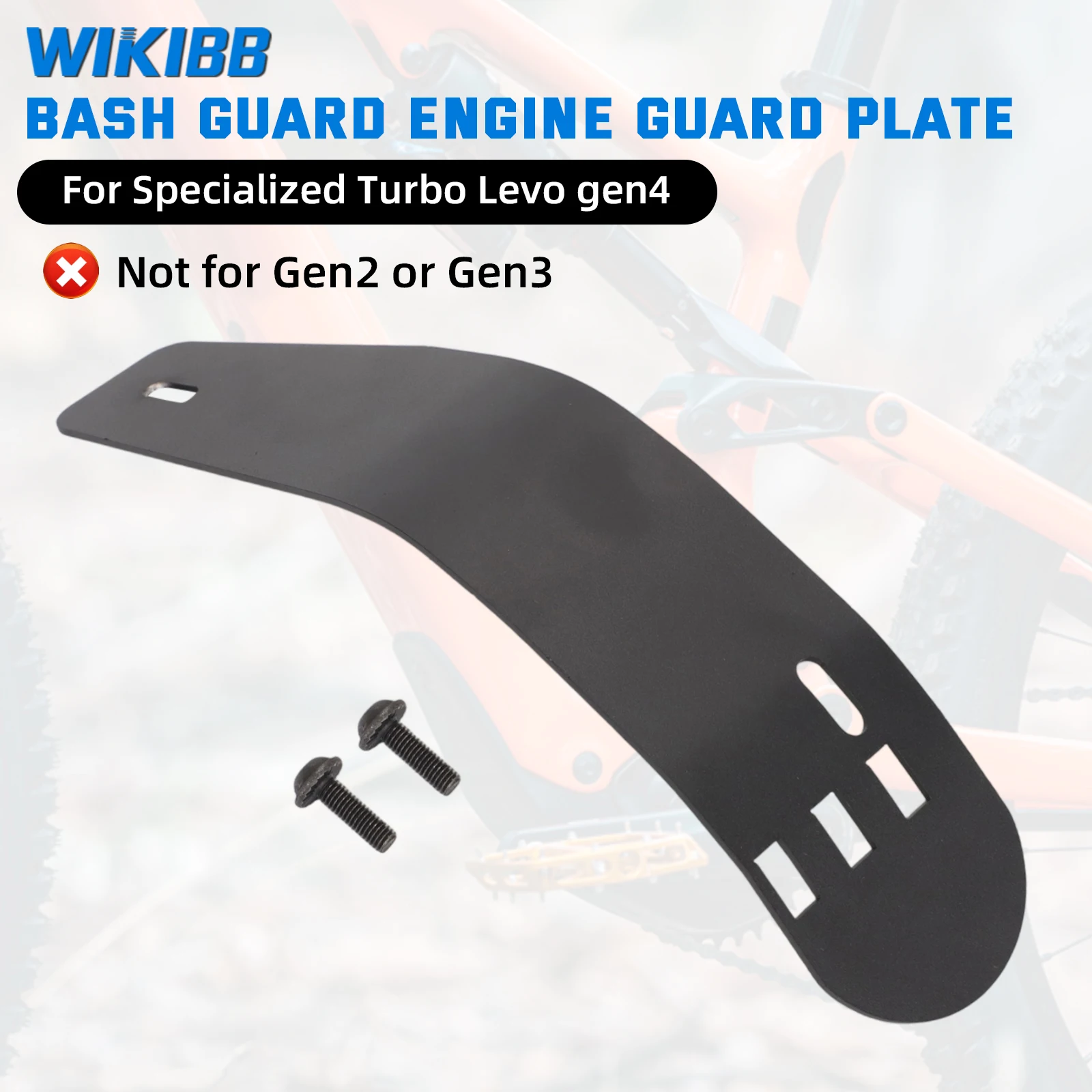 Protector de Cadena Bashguard Negro para Specialized Turbo Levo Gen4, Placa Protectora Duradera para E-MTB, Protege el Marco del Motor de Impactos de Rocas