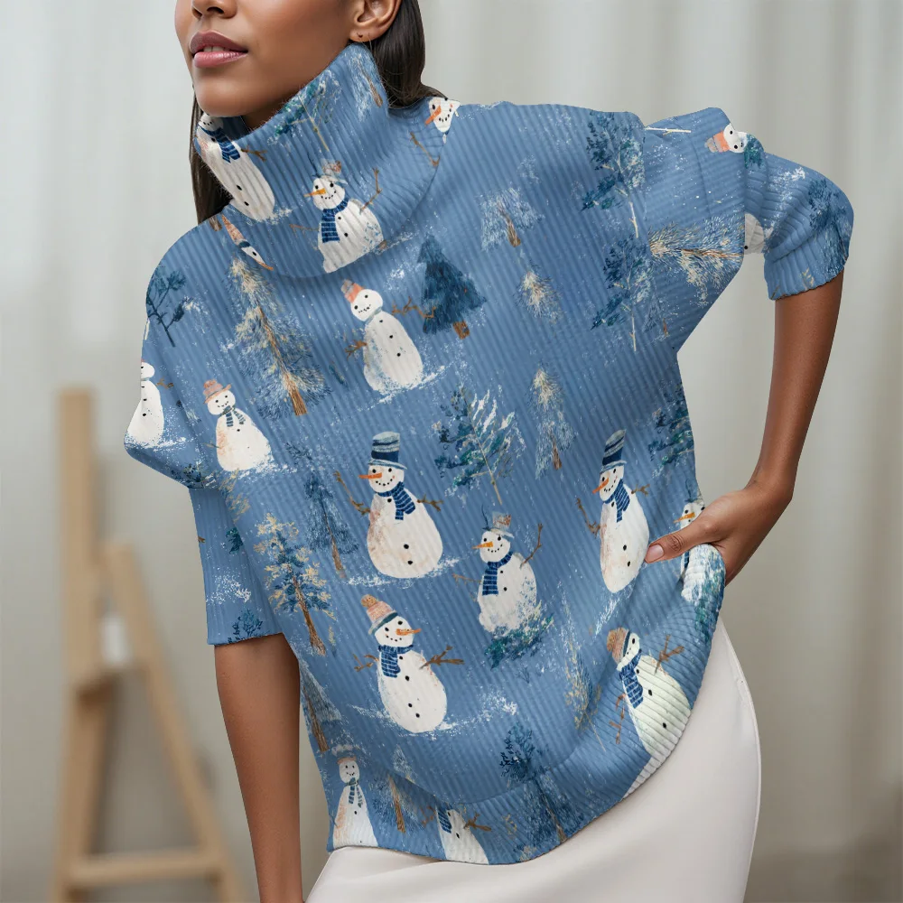 سترة الياقة المدورة لحفلات المهرجانات ملابس عيد الميلاد سترة نسائية غير رسمية سترة بأكمام طويلة