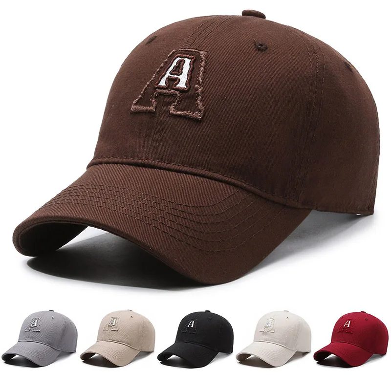 Soft Top Letter A Embroidered Baseball Cap, Ins Popular Face Slimming Design, Unisex Casual Outdoor All-match Hat