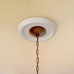 Home Round Split Medallion PU Decorative DIY Ceiling Fan Light Fixtures Cover Plate 25cm Outside Diameter