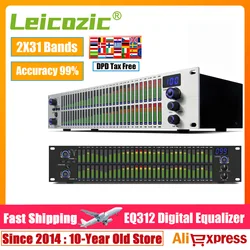 Leicozic Audio Equalizer Digital 2-Channel 2U LED Spectrum DSP Equalizador Profissional EQ312 Recording Studio Equipment