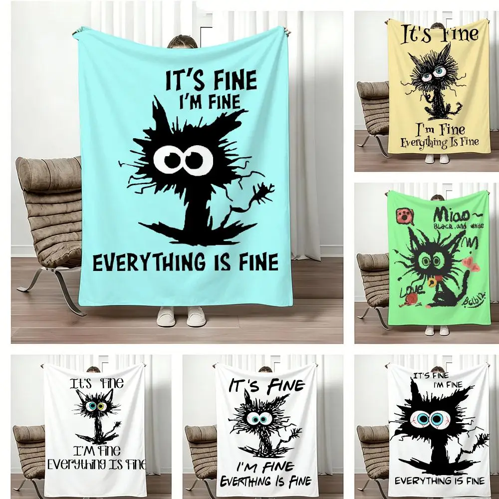 Anime I-Its Fine Throw Lightweight 240g Flannel Blanket Soft Skin-friendly for Summer Cooling
