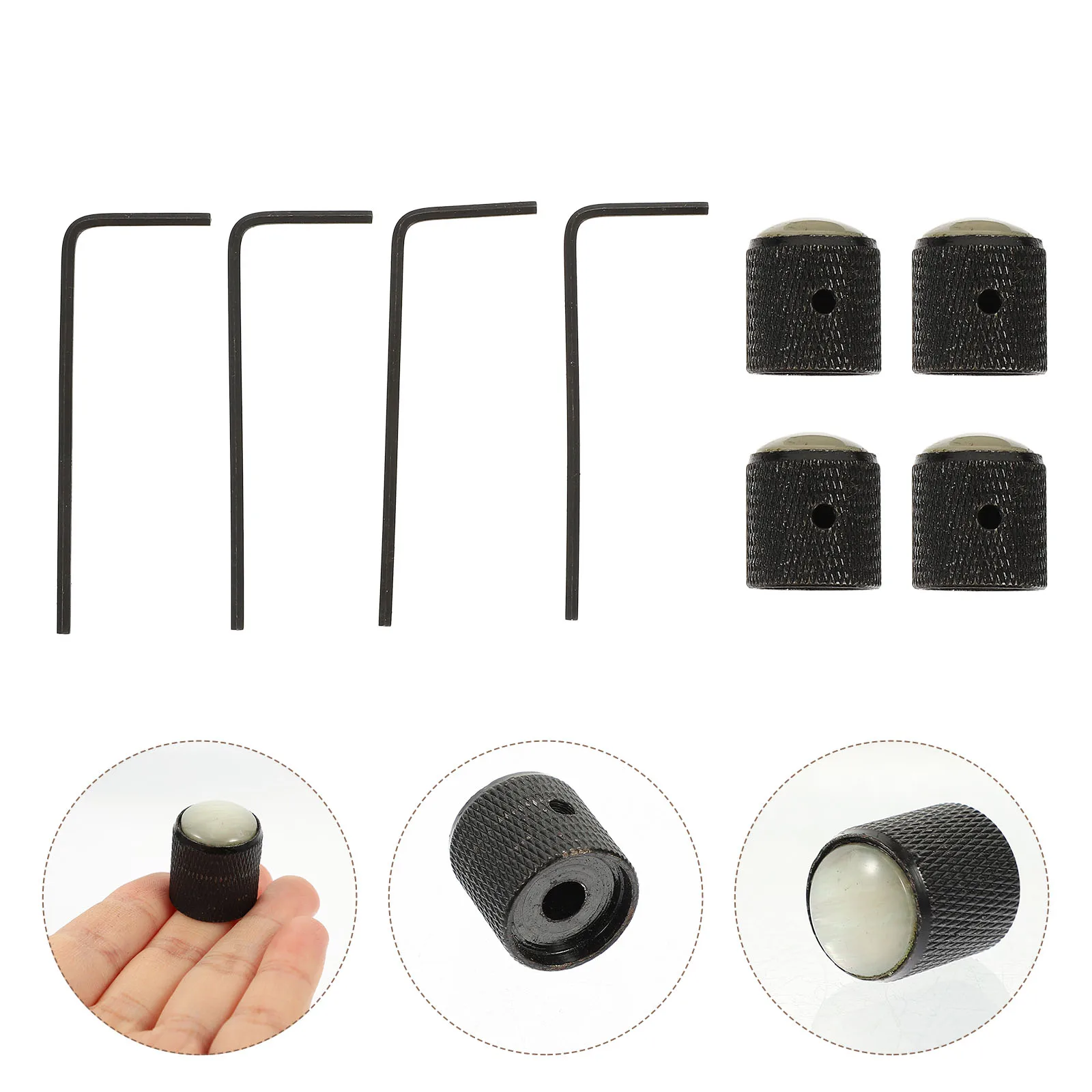 

4 Sets Electric Guitar Accessories Volume Knob Parts Bass Rotary Knobs Potentiometer Control