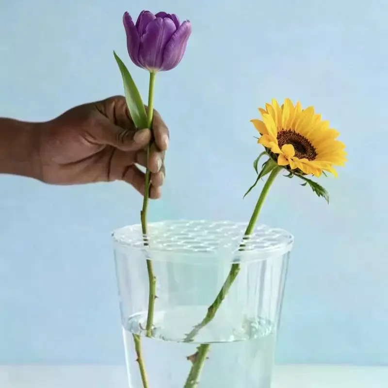 DIY Arrangement Holder Vase Grid Insert Reuseable Flower Arrangements Supplies Flower Arrangement Holder Plant Straw Fixation