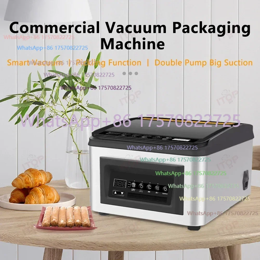SPM‑3 Commercial Chamber Vacuum Sealer Dual Heating Wire Strong Suction -99mbar for All Kinds of Vacuum Packaging Bags