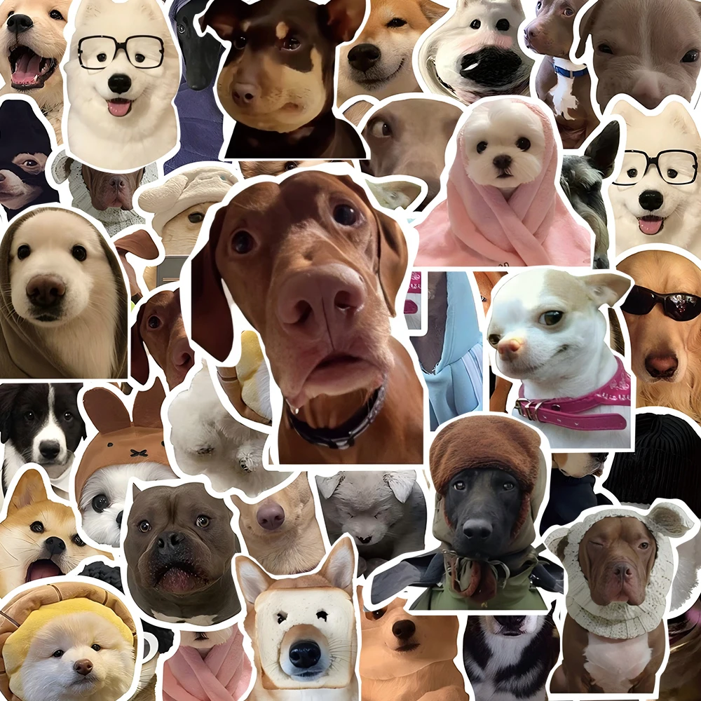 10/30/50pcs Kawaii 귀여운 만화 개 밈 스티커 재미 있은 낙서 데칼 방수 DIY 전화 스케이트 보드 수하물 스티커 포장