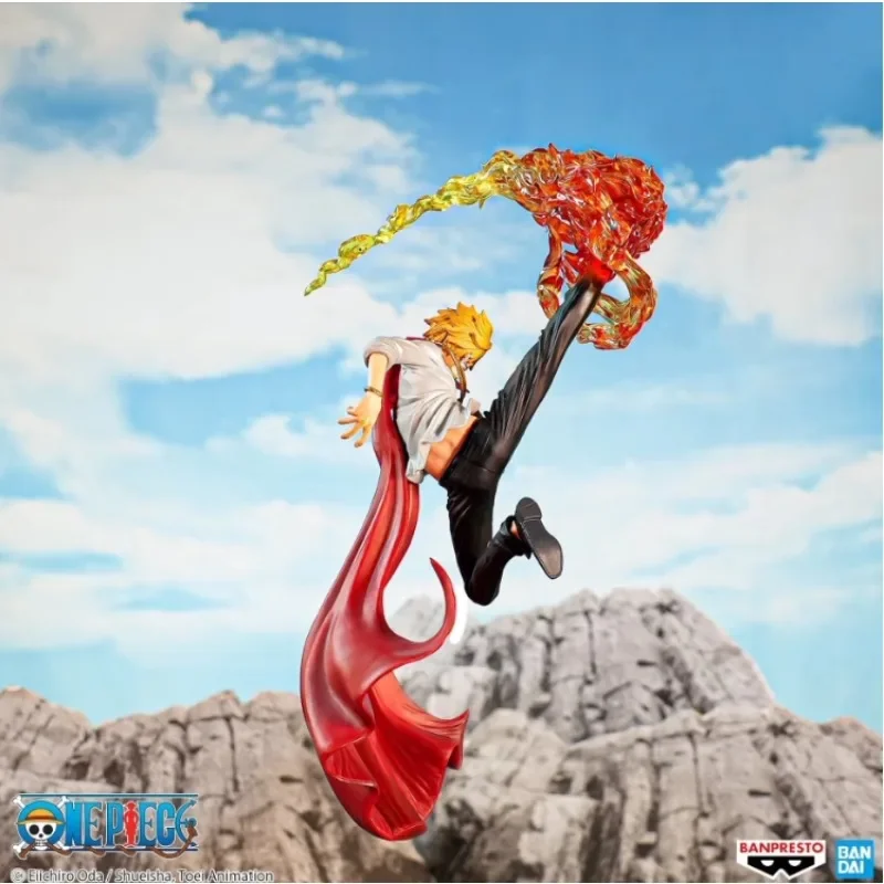 

Original Bandai Banpresto One Piece Figure King Summit Battle Sanji Anime Action Figures Model Fighting Pose Realistic Figure