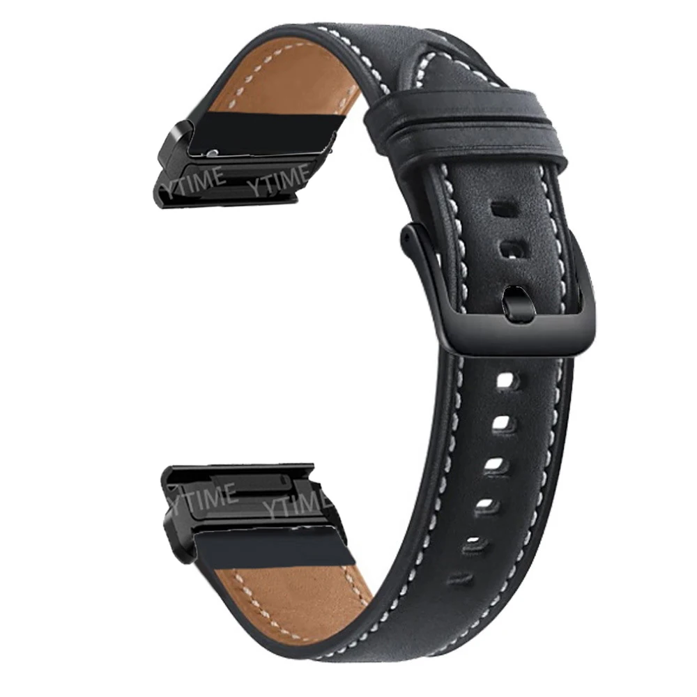 For Garmin MARQ/Approach S60 Straps Metal QuickFit Leather Watch Band For Garmin Instinct/ Instinct2/ Epix Gen 2 Bracelet Belt