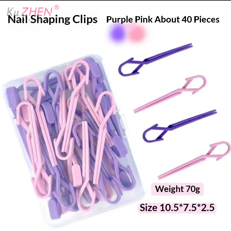 20/40Pcs Nail Clip Shaping Clip Paint Spill-proof Mixed Color Nail Painting Protection Clip To Prevent Paint Leakage Nail Tools