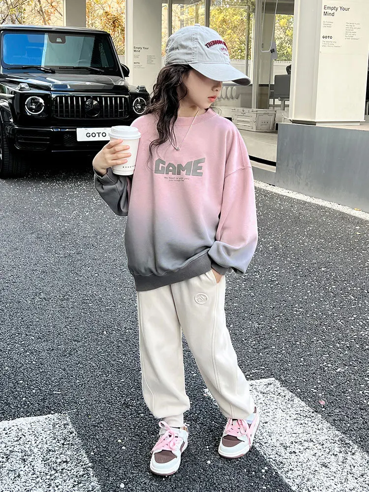 Girl Loose Pullover Hoodie Clothes for Teens Fashion Kids Sweatshirt Hoodies Casual StreetwearHarajuku Cool 6 8 10 12 14 Years