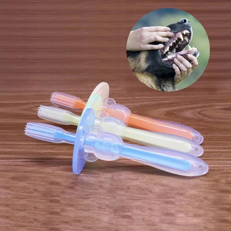 Hurt Addition Bad Breath Tartar Teeth Care Dog Cat Cleaning Supplies Professional Pet Silicone Soft Dog Toothbrush Protect Being