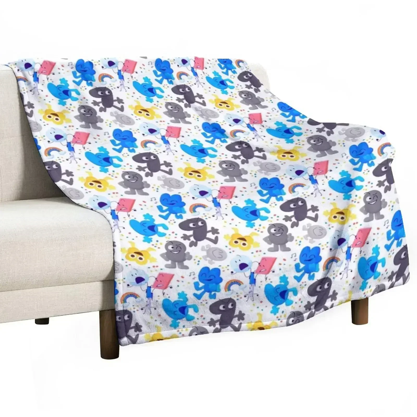 

Bfdi Pattern Throw Blanket Decoratives bed plaid sofa bed Loose Blankets