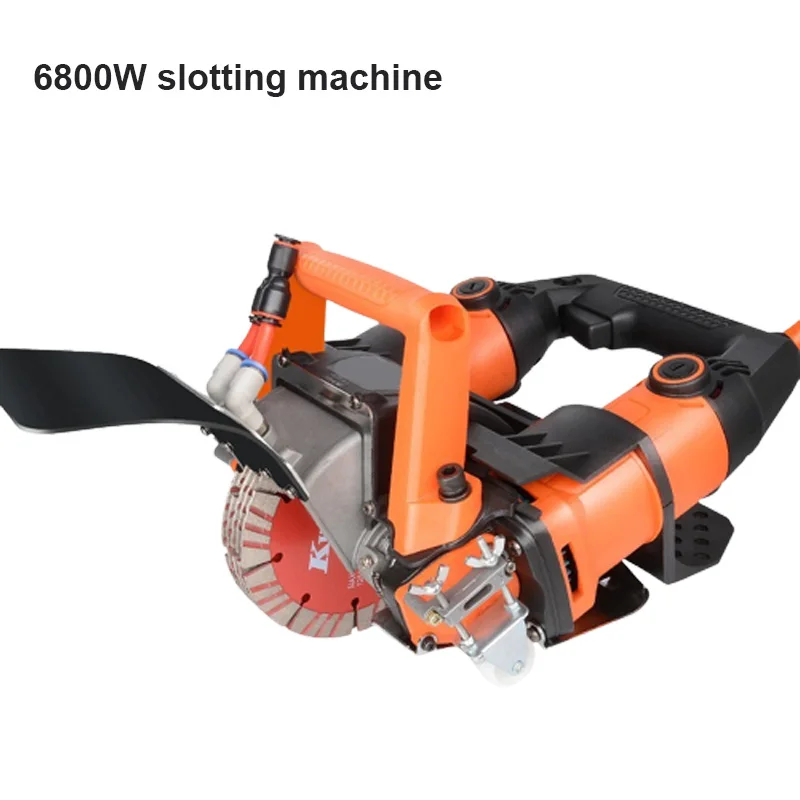 6800W Electric Wall Slotting Machine Dust Free Wall Groove Cutting Machine Circular Saw Slotter Cutter Hydropower Installation