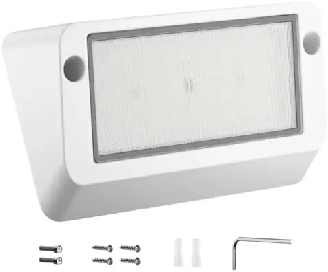 

Светодиодный светильник для крыльца автодома 1400 лм 12В, белый/янтарный (с переключением), IP67, водонепроницаемый прожектор для кемперов и прицепов