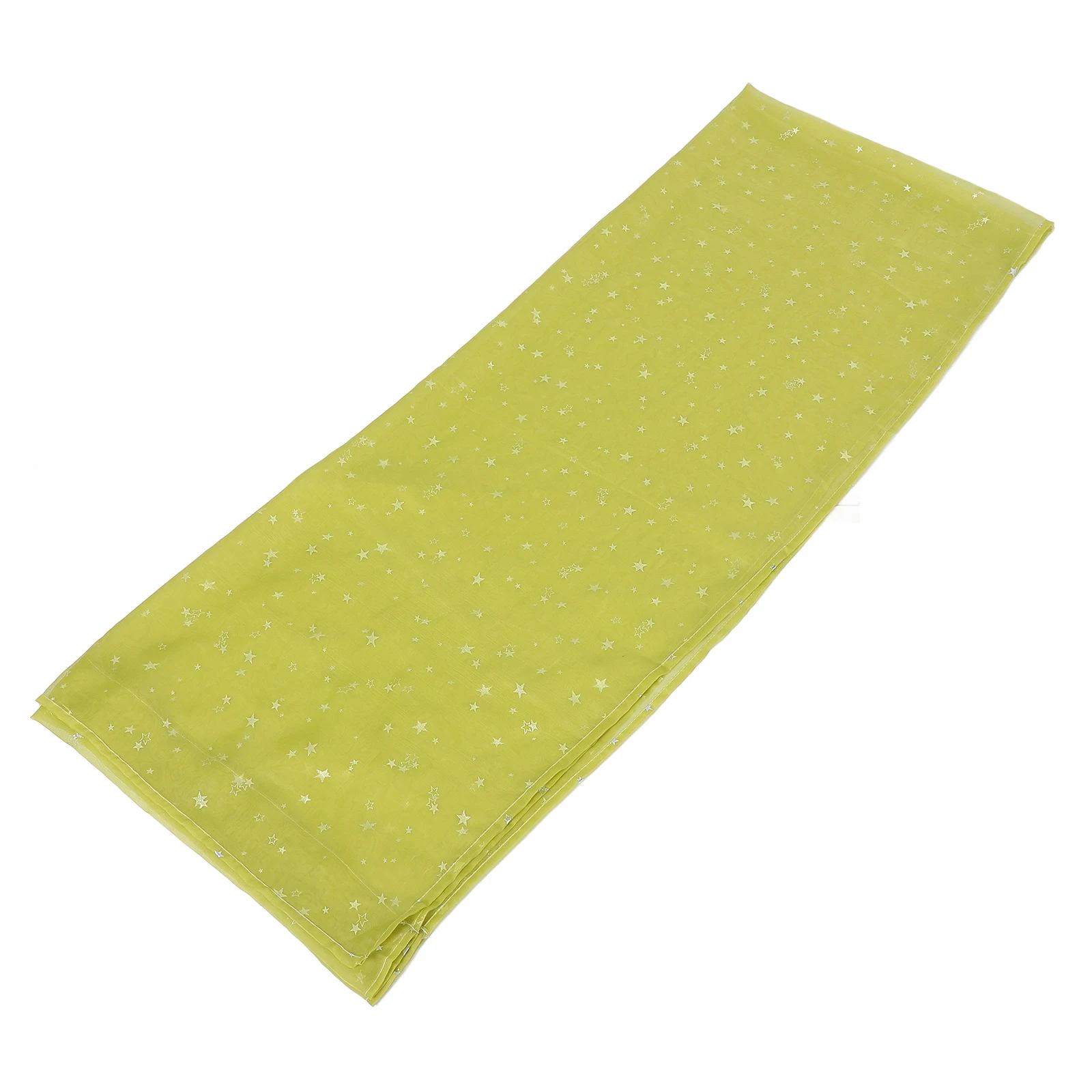 

Sheer Curtains Silver Star Foil Curtain Panel Green 100x270cm Romantic Window Screening for Girl Bedroom Kids Room