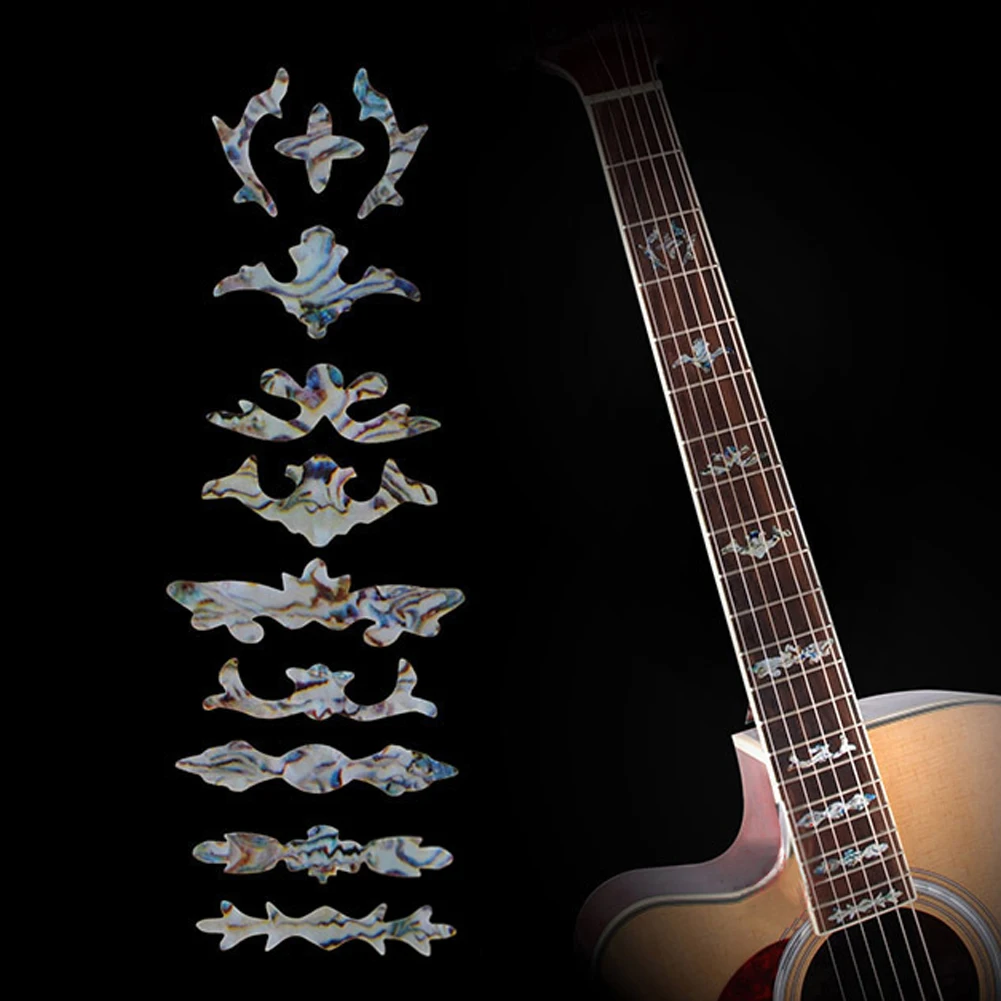 

DIY Acoustic Guitar Inlay Sticker Replacement Cross Pattern Bass Scale Decal Ultra-thin Musical Instrument Accessories