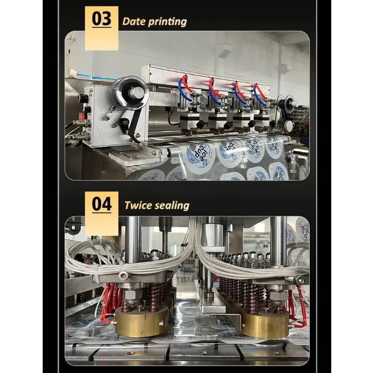 Automatic Ice Cube Plastic Frozen Cup Filling and & Sealing Machine