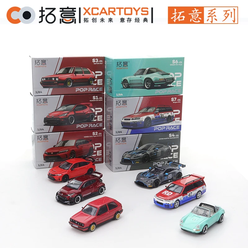 XCarToys 1/64 POPRACE Nissan GTR Stagea R34 Racing #47 Alloy Diecast Model Car Friends Gifts Collect Ornaments