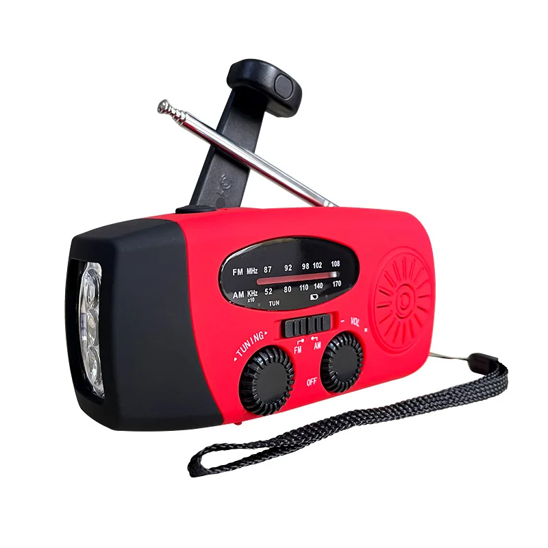 

Solar-powered Hand-cranked Radio, Outdoor Emergency Radio, Upgraded 2000mAh Radio