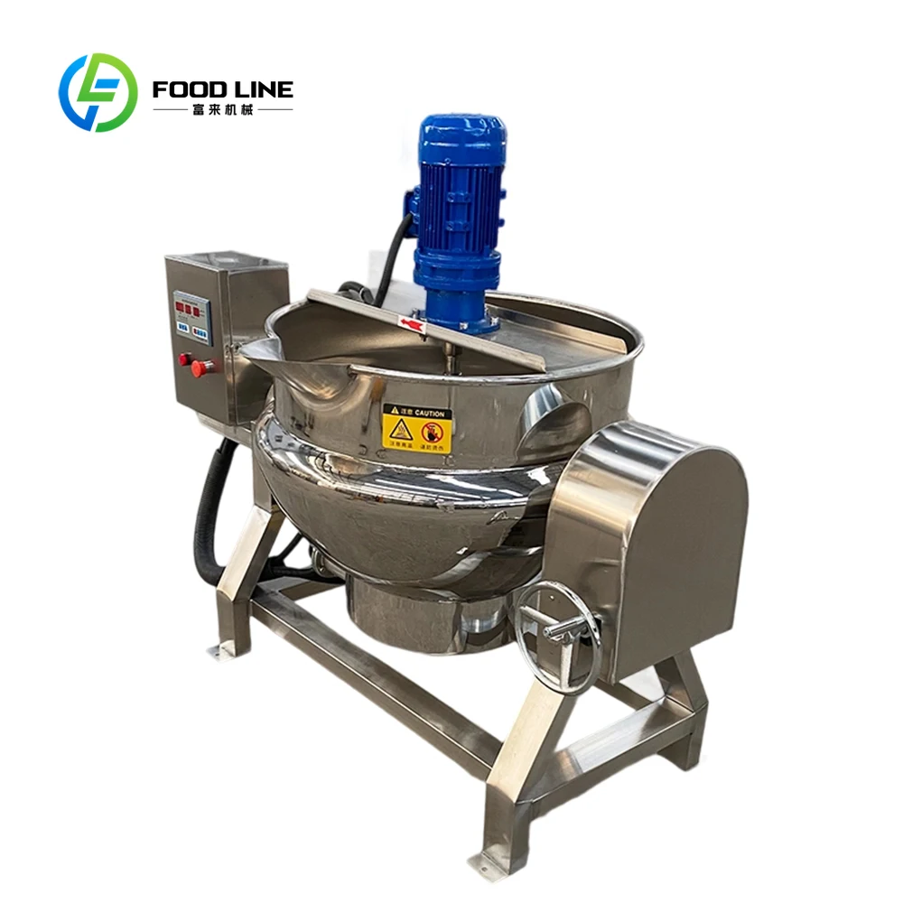 Automatic Sauce Liquid Filling Production Line with Chili Sauce Making Machine Food Sterilizer & Mixer 100-500 KG/H Capacity
