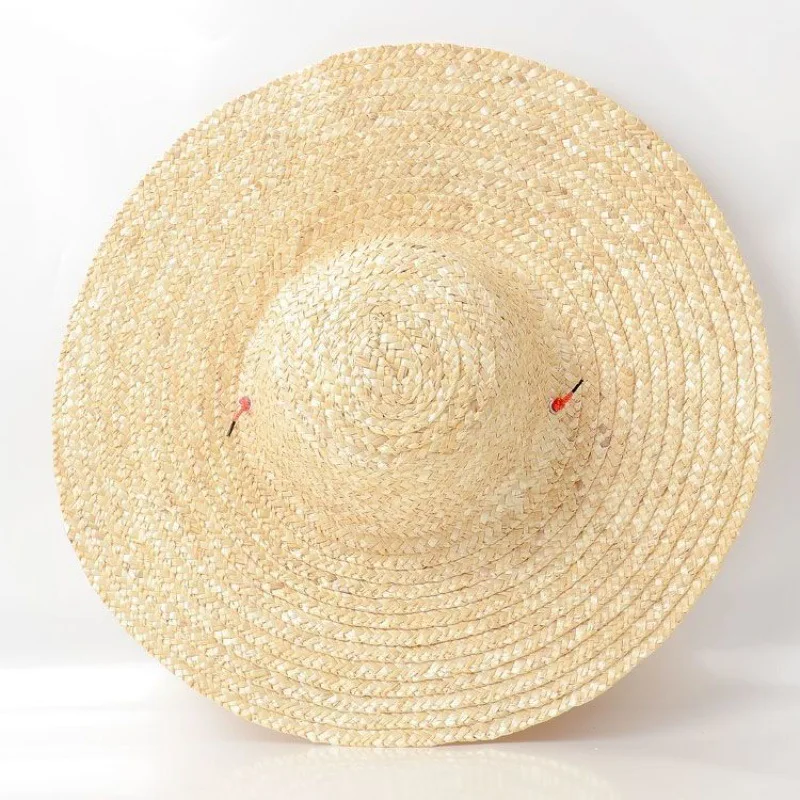 Labor Protection Fishing Field Outdoor Sun Hat Large Brim Straw Woven Sub Safety Caps Straw Summer Hat Women Sun Beach Hat