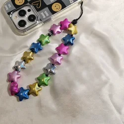 Lucky Star Bracelet Small Fresh Wrist Pendant Cartoon Bead Chain Cute Phone Hanging Rope Charm Cell Phone Chain Anime Lanyard