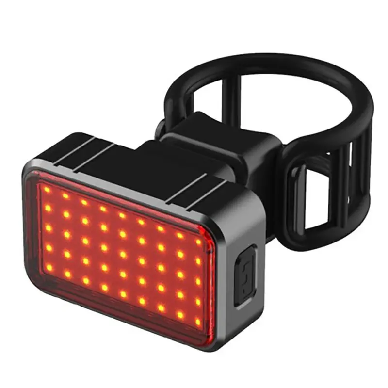 Bicycle Tail Warning Light, USB Bike Smart Sensor Brake Night Lights Outdoor Warning Lamps, COB 28 LED Light Cycling Taillights