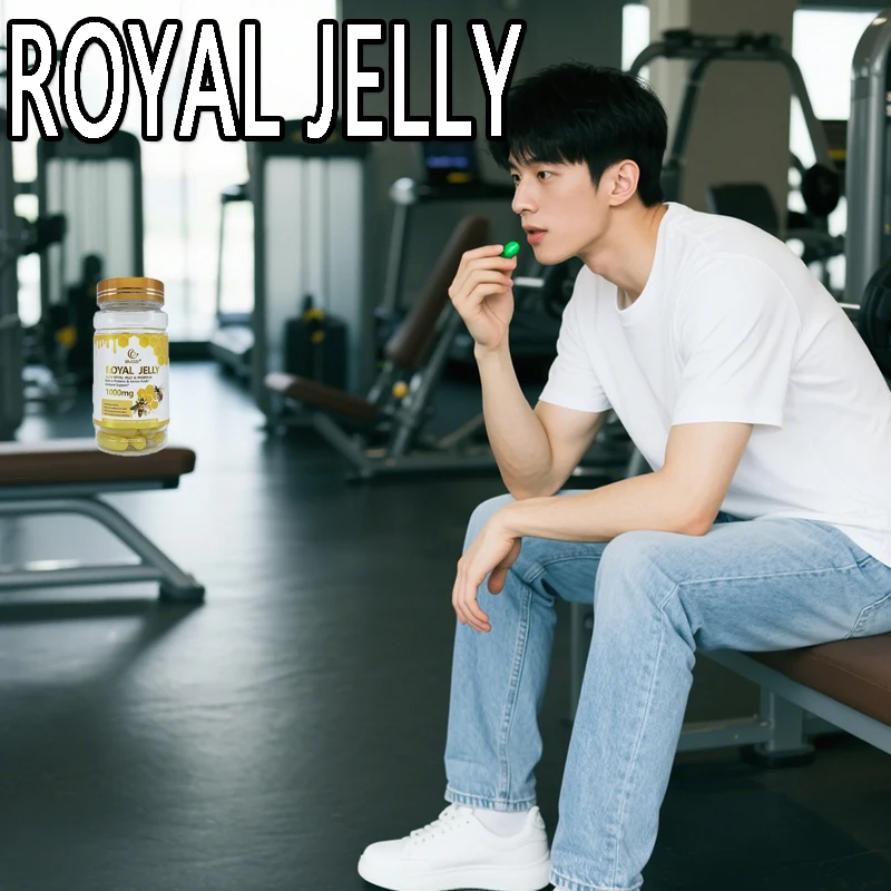 

1 bottle of royal jelly soft capsules helps digestion increases appetite regulates the immune system and improves metabolism