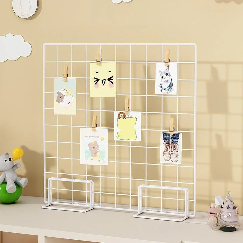 Grid Art and Photo Stands Modern Metal DIY Display Stands with Grid Panels Jewelry Exhibition Stands, and Jewelry Pendant Stands