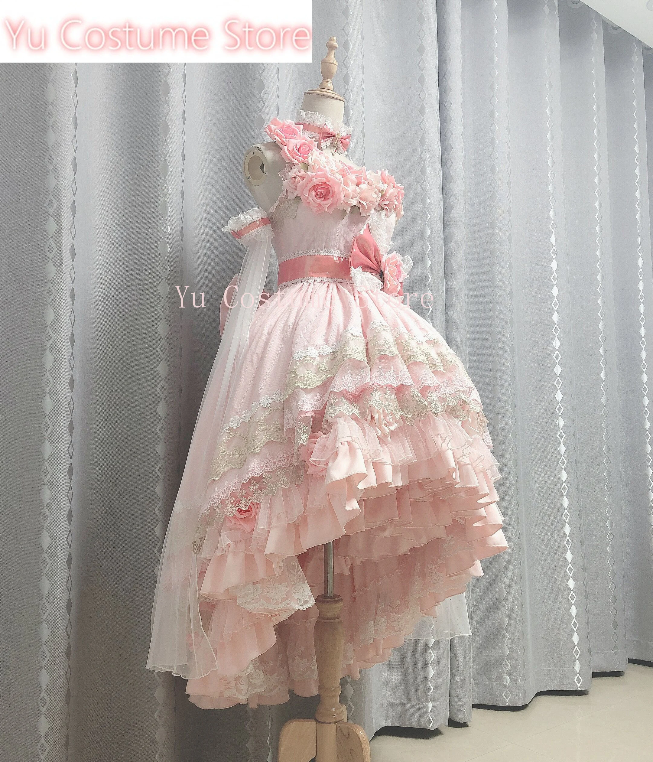 Anime! Be A Princess Someday Siya Pink Adult Dress Lovely Lolita Uniform Cosplay Costume Halloween Carnival Party Suit For Women