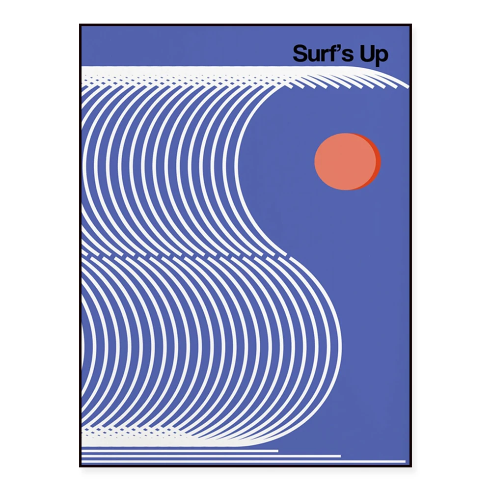 Hawaii Surfing Destination Art Print - Retro Typographic Wall Art Poster Gallery Art Home Decor