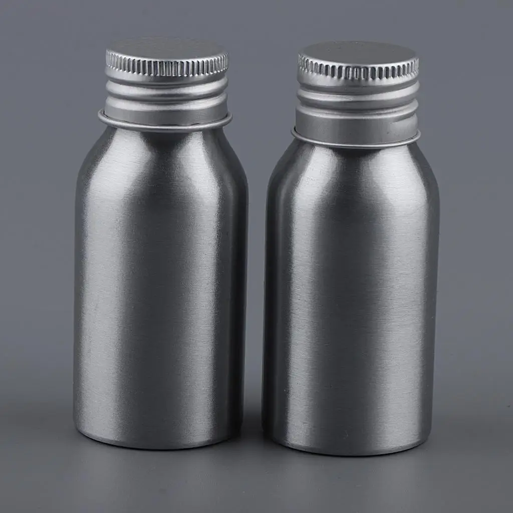 Set of 2, Empty Aluminum Lotion Bottles, Refillable Cosmetics Storage Containers, Great for Traveling, 40ML/1.4-Ounce