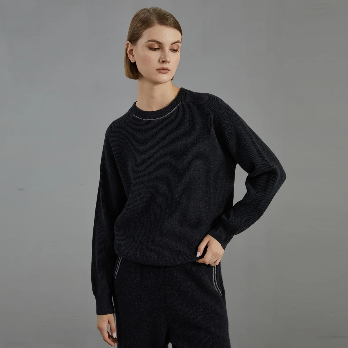 BC734 Luxury Brand Women's Clothing Autumn Knitted Pullover Ladies 100% Merino Wool Sweaters