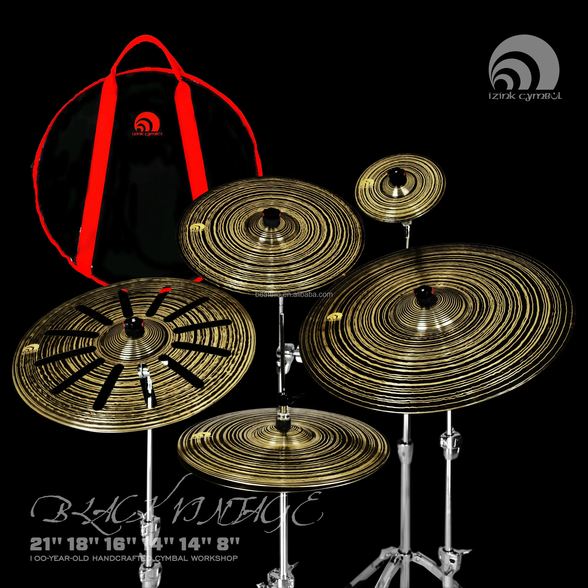 Hand-made 6 Piece B25 Platillos Gong&cymbals Drum Set Pack For Percussion Musical Instrument With Bag