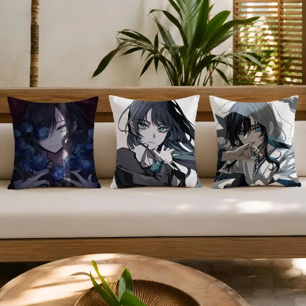 Popular Pretty Japan Singer A-Ado Cushion Cover Wrinkle-Resistant Short Plush Pillow Case Breathable Machine-Washable