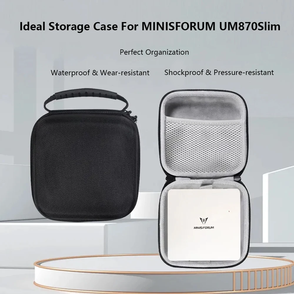 Protective Carrying Case for MINISFORUM UM870Slim Mini PC Enclosure Bag Mini PC Shockproof Case ( Case Only)