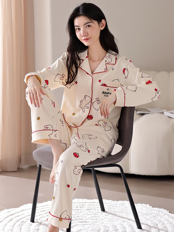 spwear-en-pur-coton-pour-femmes-pantalon-long-vetements-de-maison-ensemble-deux-pieces-peut-etre-porte-a-l'exterieur-confortable-printemps-automne