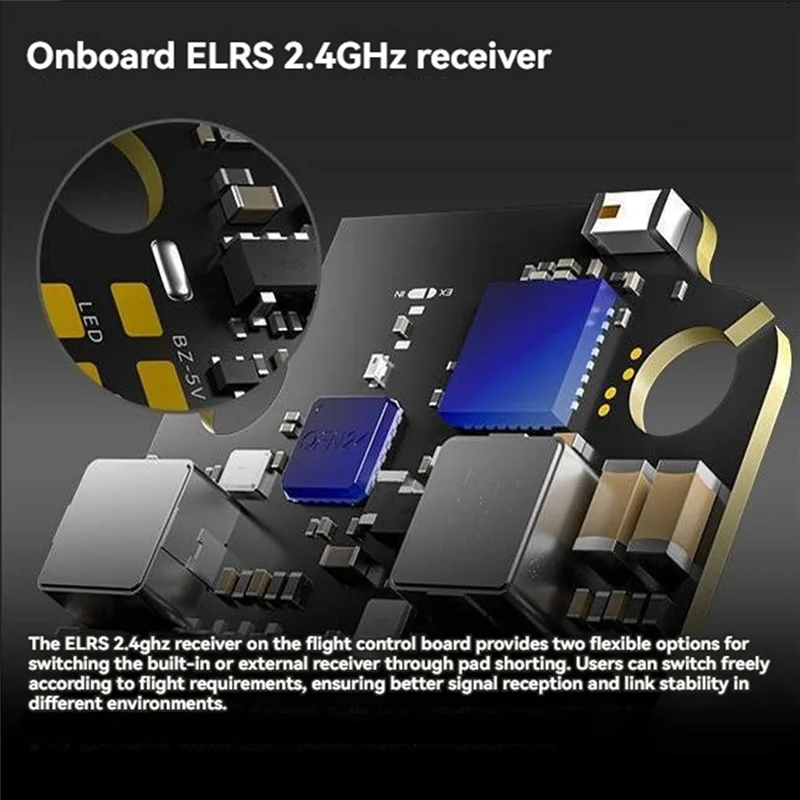 Summer Sale Borg 5S FPV Stack Borg 5S Flight Controller Built-In ELRS 2.4Ghz Receiver Borg 60R ESC 4-8S 20X20 For FPV Racing Par