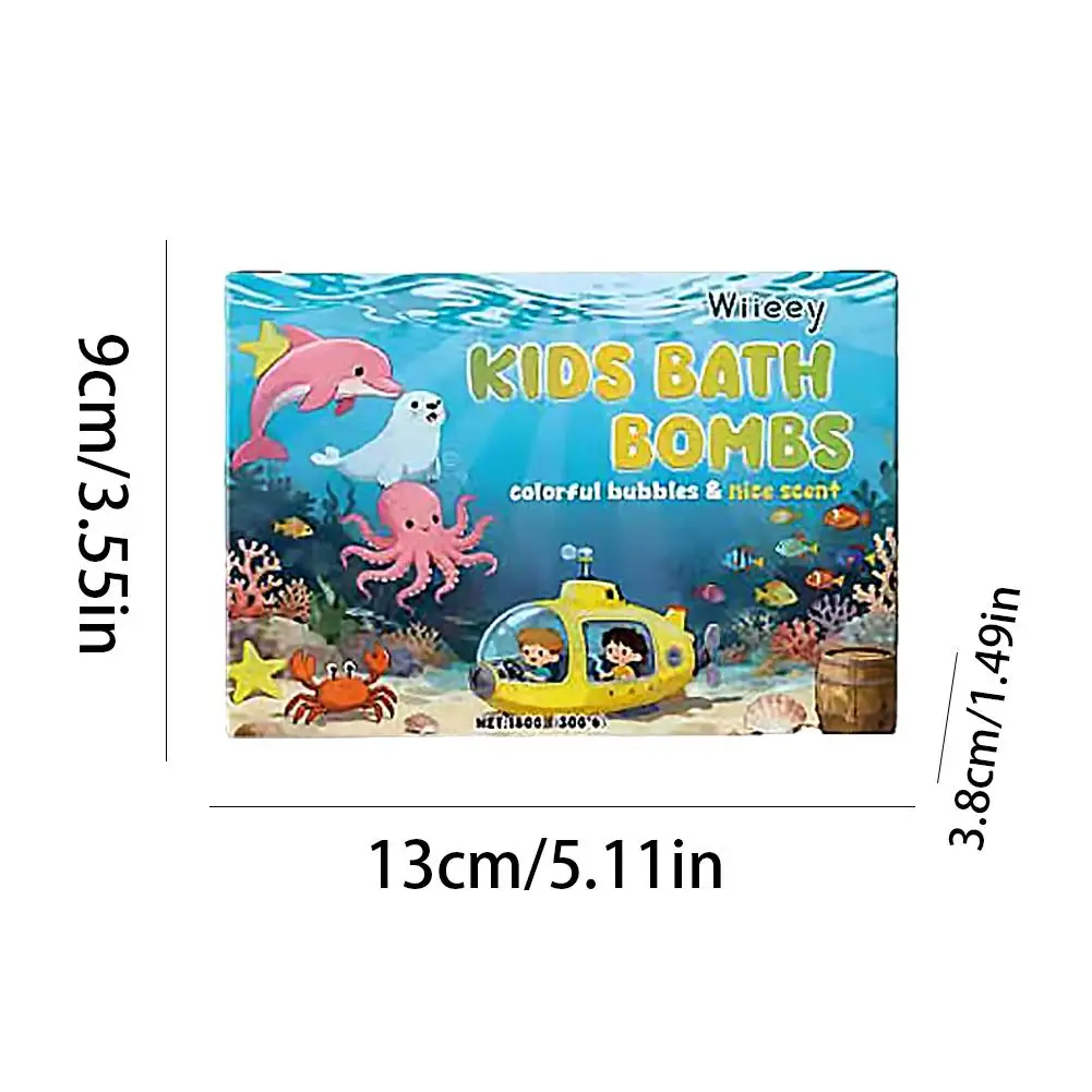 6pcs/Box Colorful Bath Bombs, Bath Color Fizzy Spa Balls Gift for Kids Bathtub Fun Relaxing Holiday Gift Toys for Kids Shower - view 6