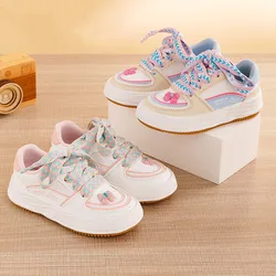 Huili-zapatillas de deporte informales para niña, zapatos de princesa transpirables, calzado deportivo blanco pequeño, Primavera, 2023